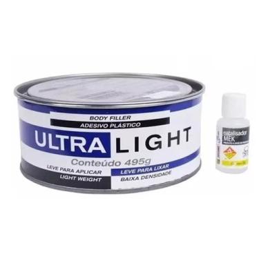 Imagem de Massa Plastica Automotiva Ultra Light + Catalisador Maxi Rubber 450g, 