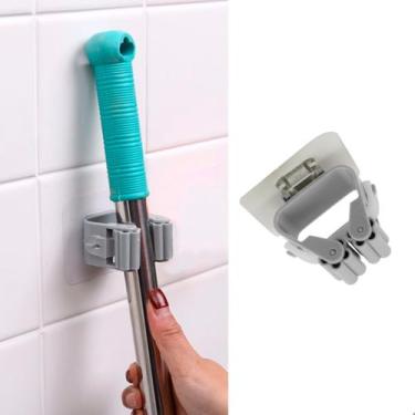 Imagem de Suporte Porta Vassoura Encaixe Firme Até 3kg Autoadesivo - - Darujo, 0