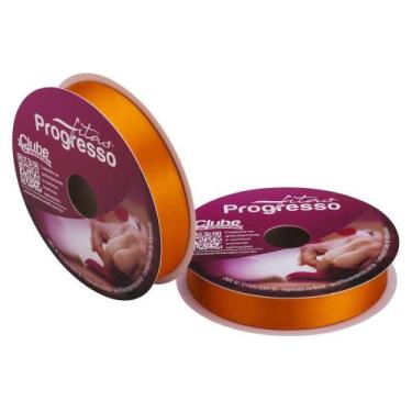 Imagem de Fita Cetim Simples Progresso 22mm 50m CF005 Laranja