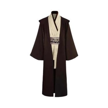 Imagem de Fantasia Completa De Cosplay Obi Wan Kenobi Jedi Para Adultos Unissex,