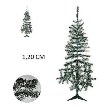 Imagem de Arvore De Natal Verde Nevada Enfeite Grande 108 Galhos 120cm - Targuer