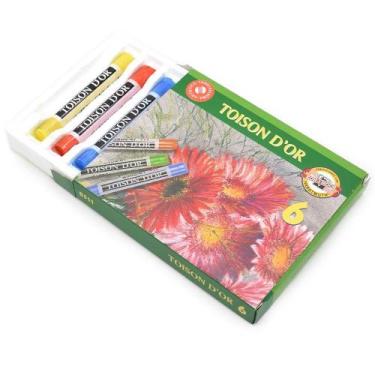 Imagem de Giz Pastel Seco Toison DOR 6 Cores - Koh-I-Noor