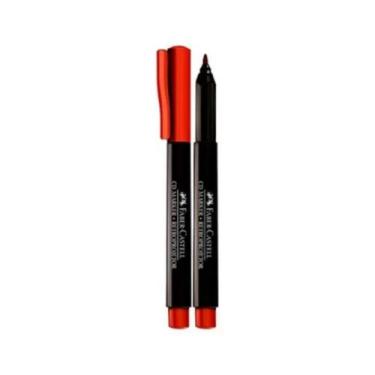 Imagem de Caneta Permanente Faber Castell CD Marker 1.0mm, Vermelha