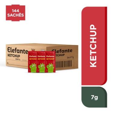 Imagem de Ketchup Elefante Sachê 144 Unid 7grs - CARGILL