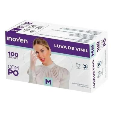 Imagem de Luva de Vinil Descartável Com Pó 100 Unidades Inoven Tam M