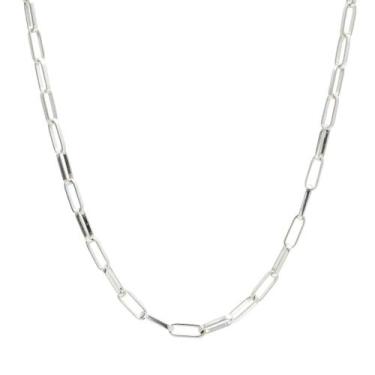 Imagem de Corrente Prata 950 Masculina Elos Retangulares 6,4g - Meu Anel