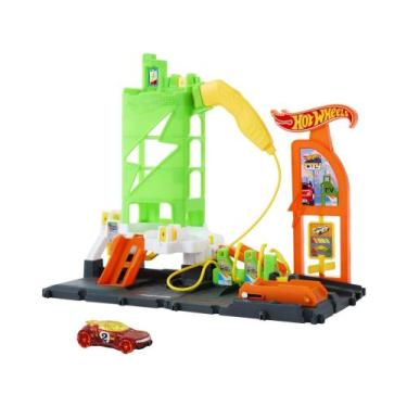 Imagem de Pista Hot Wheels City Super Posto de Gasolina com  - Carregadores para