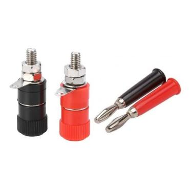 Imagem de Plug Banana Macho 4mm + Borne Femea 11x33-40 Peças