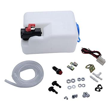 Imagem de Kit universal de sistema de bomba de lavadora de para-brisa de carro de 12V com botão de jato de bomba ideal para kit de besouro VW de 12V carros clássicos