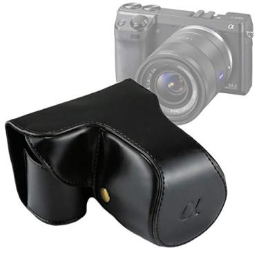 Imagem de Yunchao Acessórios para câmeras Bolsa de caso de couro PU câmera de corpo inteiro com alça para Sony Nex 7 / F3 Sacos de câmera