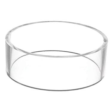 Imagem de Fancyes Suporte de exibição de bola acrílica suporte pedestal para recordações de autógrafos vôlei