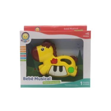 Imagem de Brinquedo Bebê Musical Interativo Piano Cavalo Divertido Kitstar