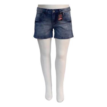 Imagem de Short Jeans Feminino Com Bigode Plus Size - Razure