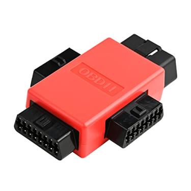 Imagem de iKKEGOL Adaptador conversor divisor de cabo OBD2 OBDII completo de 16 pinos macho para 3 fêmeas, 1 a 3 OBD para extensor de diagnóstico vermelho (vermelho)