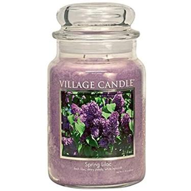 Imagem de Village Candle Lilás Primavera, frasco de boticário de vidro grande, 600 g, roxo (4260054)