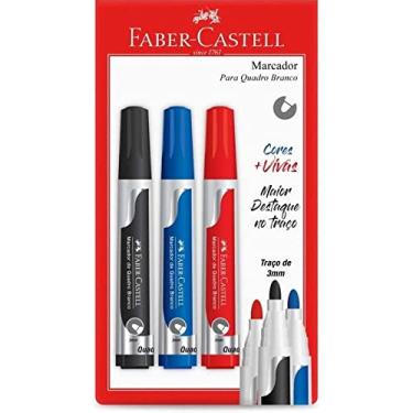 Imagem de Marcador para Quadro Branco, Faber-castell, Recarregável, SM/MQBRC, cores mistas em cartela