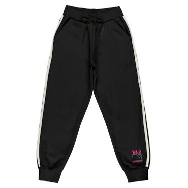 Imagem de Calça em Moletom Juvenil Gloss, Preto, 08