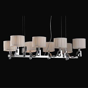 Imagem de Lustre Bella Iluminação, 320w No Voltagev Cromado/Bege