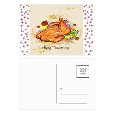 Imagem de Dia de Ação de Graças, estampa de peru, Natal, Natal, celebração, cartão postal Blessing Mailing Card