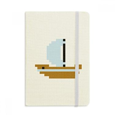 Imagem de Caderno de vela de verão com pixel do mar, capa dura em tecido oficial