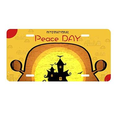 Imagem de DIYthinker Placa de carro Halloween fantasma Morcego medo placa etiqueta decoração de carro dia da paz