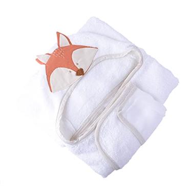 Imagem de Toalha de Banho Infantil com Capuz de Raposa e Toalha Fralda