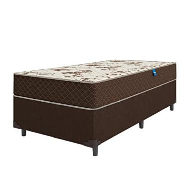 Imagem de Cama Box Solteiro Colchão Espuma D33 Marquês 88x188x57cm Marrom Umaflex - Suporta até 90kg por Pessoa