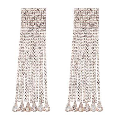 Imagem de MEACHEAL Brincos Boho de Cristal Strass Moda Feminina para Festa, Casamento, Cerimônia de Formatura M43#, Zinco Zinco Cristal de strass, Sem pedra preciosa