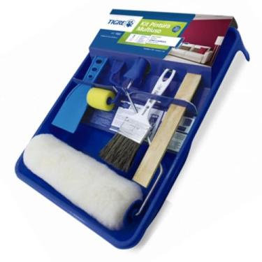 Imagem de Kit para Pintura Paredes e Reparos 7 Peças, Tigre 61522000, Verde, 23cm