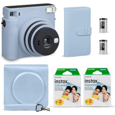 Imagem de Fujifilm Instax Square SQ1 Instant Camera Glacier Blue + Fuji Instax Film Value Pack (40 folhas) + conjunto de acessórios para obturador, inclui estojo de transporte compatível com estilo, álbum de fotos com 80 bolsos