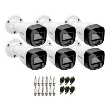 Imagem de Kit 6 Câmeras Intelbras VHD 1220 B G7 Full Color Bullet Full HD 1080P Multi HD Visão Noturna Colorida 20m Proteção IP67 + Conectores