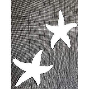 Imagem de DCentral Ímãs de tela flexíveis de estrela do mar: frente e verso. Segurança branco-mais fácil de ver dia e noite. Decorativo. Ajuda a parar de entrar nas telas, cobre pequenas lágrimas em telas tamanho 5,7" x 5,5" ea