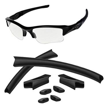 Imagem de AOZAN Kits de meias de substituição compatíveis com óculos de sol Oakley Flak Jacket/Flak Jacket XLJ - Preto