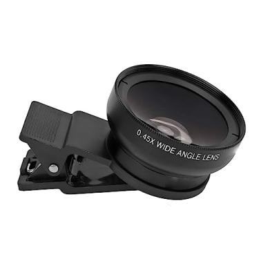 Imagem de Lente de Câmera de Telefone 0,45X Lente Ultra Grande Angular Universal para Tirar Fotos, Preta