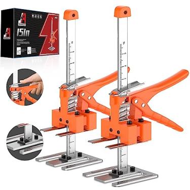 Imagem de Pacote com 2 alças economizadoras de mão de obra, macaco de construção de 38 cm, macaco de móveis multifuncional para instalação de armários e azulejos de parede, ferramenta de elevação portátil