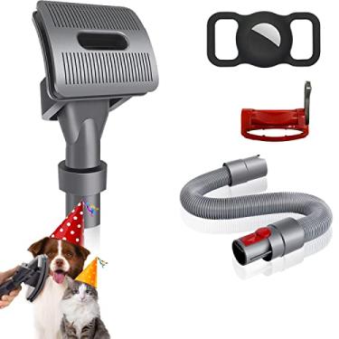 Imagem de TEPULAS Kit de cuidados para animais de estimação 4 peças para aspiradores de pó Dyson V15 V12 V11 V10 V8 V7, acessórios para animais de estimação para Dyson, ideal para cães de pelo longo ou médio