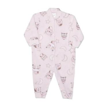 Imagem de Macacão Bebê Feminino Dedeka Soft Corujinha Rosa Claro 2461-Feminino