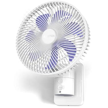 Imagem de Airbition Ventilador de Parede Pequeno de 20 cm com Controle Remoto, Oscilante, 4 Velocidades, Cronômetro, Perfeito para Escritório, Casa, Quarto, Garagem - Branco