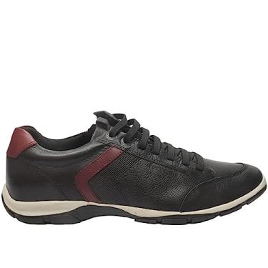 Imagem de Sapatênis de Couro Masculino Ferricelli Azera - Preto Cor:Preto;Tamanho:44