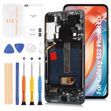 Imagem de Olivechard S22 Plus 5G OLED [16.6 cm não OEM 16.8 cm] Display LCD + moldura preta Phantom para Samsung Galaxy S22+ SM-S906U S906W S906B Tela LCD Substituição Touch Digitalizador Kit de montagem