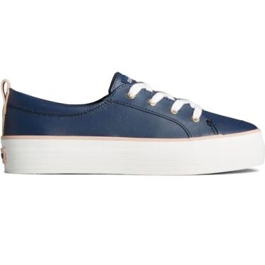 Imagem de Sperry Tênis feminino Crest Vibe Platform, Couro marinho, 39