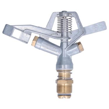 Imagem de Aspersor de impacto oscilante, bocal de pulverizador giratório de liga de zinco de rosca macho G3/4, cabeça de irrigador de irrigação, cabeça de aspersão resistente para jardim, gramado, agricultura