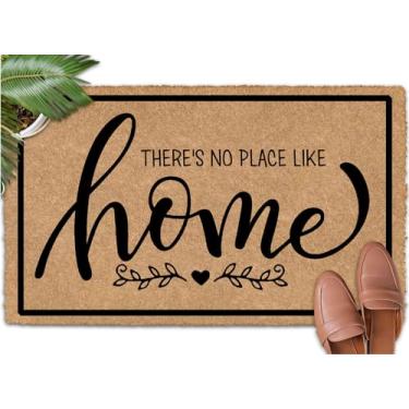 Imagem de Shflytu There's No Place like Home- 76.2 cm x 45.7 cm Cumprimente convidados com tapete de porta de outono, tapetes para porta da frente, tapetes pequenos para entrada