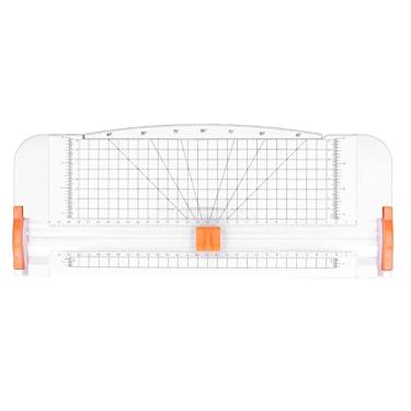 Imagem de Cortador de Papel, Aparador de Papel Portátil Com Cabeça de Corte de Aço Carbono, Corte de Canto e Régua, Cortador de Papel para Papel Artesanal, Cupom (Branco)