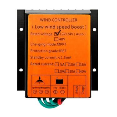 Imagem de 48v,HUIZHITENGDA MPPT Controlador de gerador de turbina eólica 10A -40A 12 V 24 V 48 V MPPT controlador de carga, com proteção contra sobrecarga IP67 à prova d'água