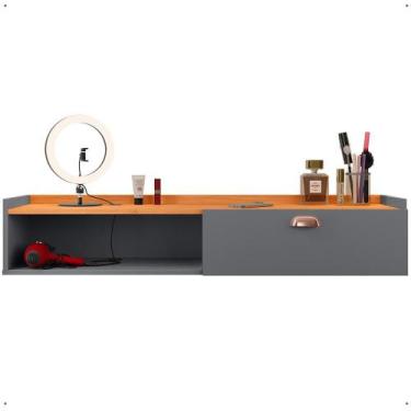 Imagem de Penteadeira Suspensa Camarim Decor Porta Maquiagem Nicho Multifunciona