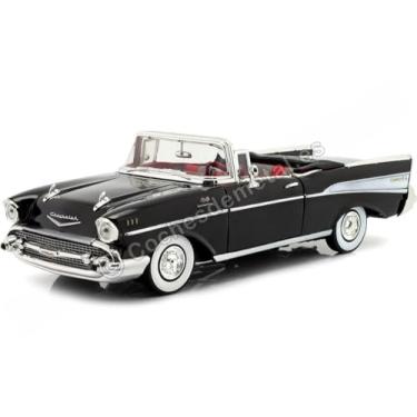 Imagem de Motormax 1957 Chevrolet Bel Air Convertible Black James Bond 007 "Dr. No (1962) Movie 1/18 Diecast Model Car