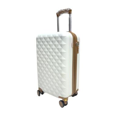 Imagem de Mala De Bordo 10Kg Expansível Branca Diamond Abs Ultra Leve