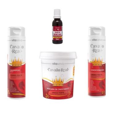 Imagem de Vita Seiva Cavalo Real Cresce Forte 04 Produtos (Shampoo/Condicionador