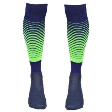 Imagem de Meião Kanxa Profissional Degradê, Único, Azul escuro, Amarelo fluor